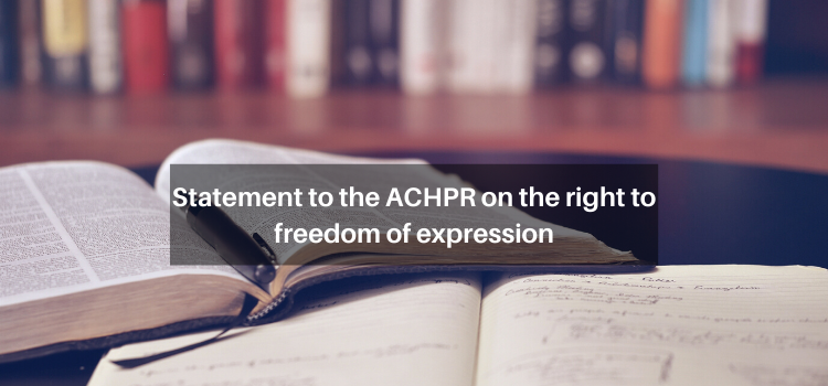 Statement to the ACHPR, Zimbabwe, Human rights
