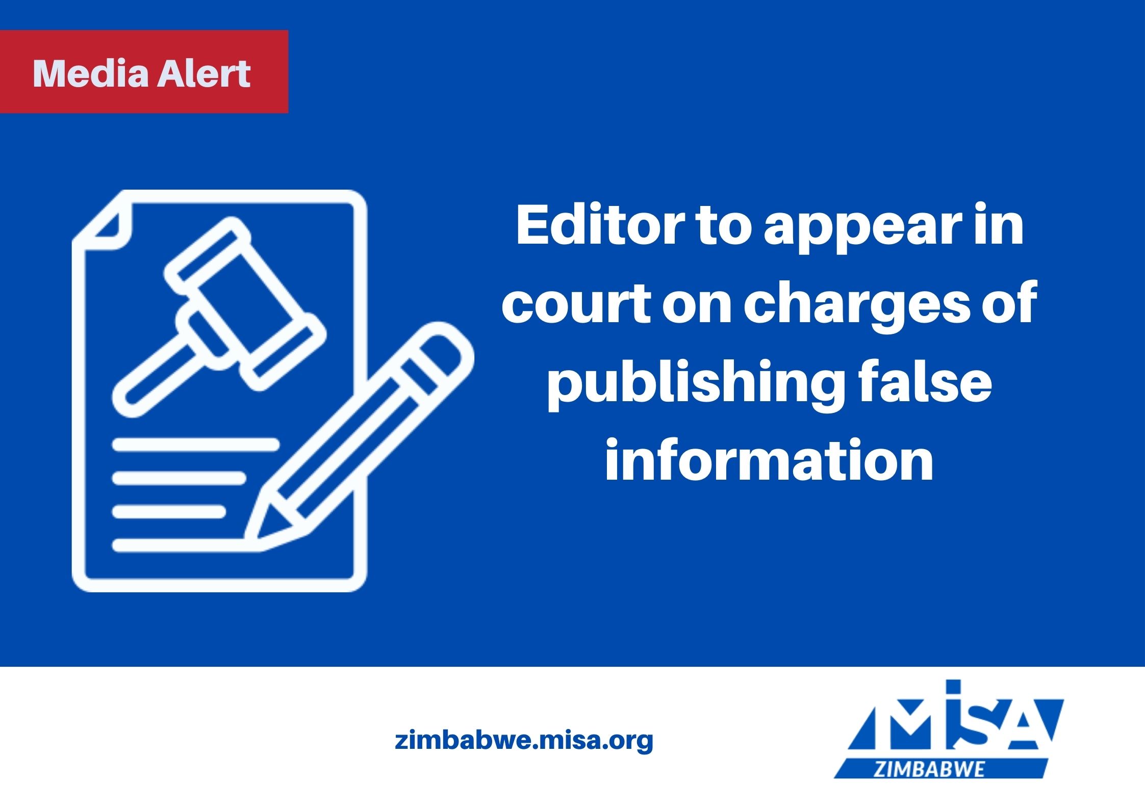 Editor to appear in court on charges of publishing false information