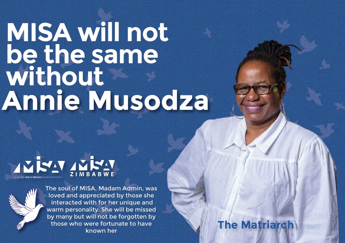 MISA will not be the same without Annie Musodza