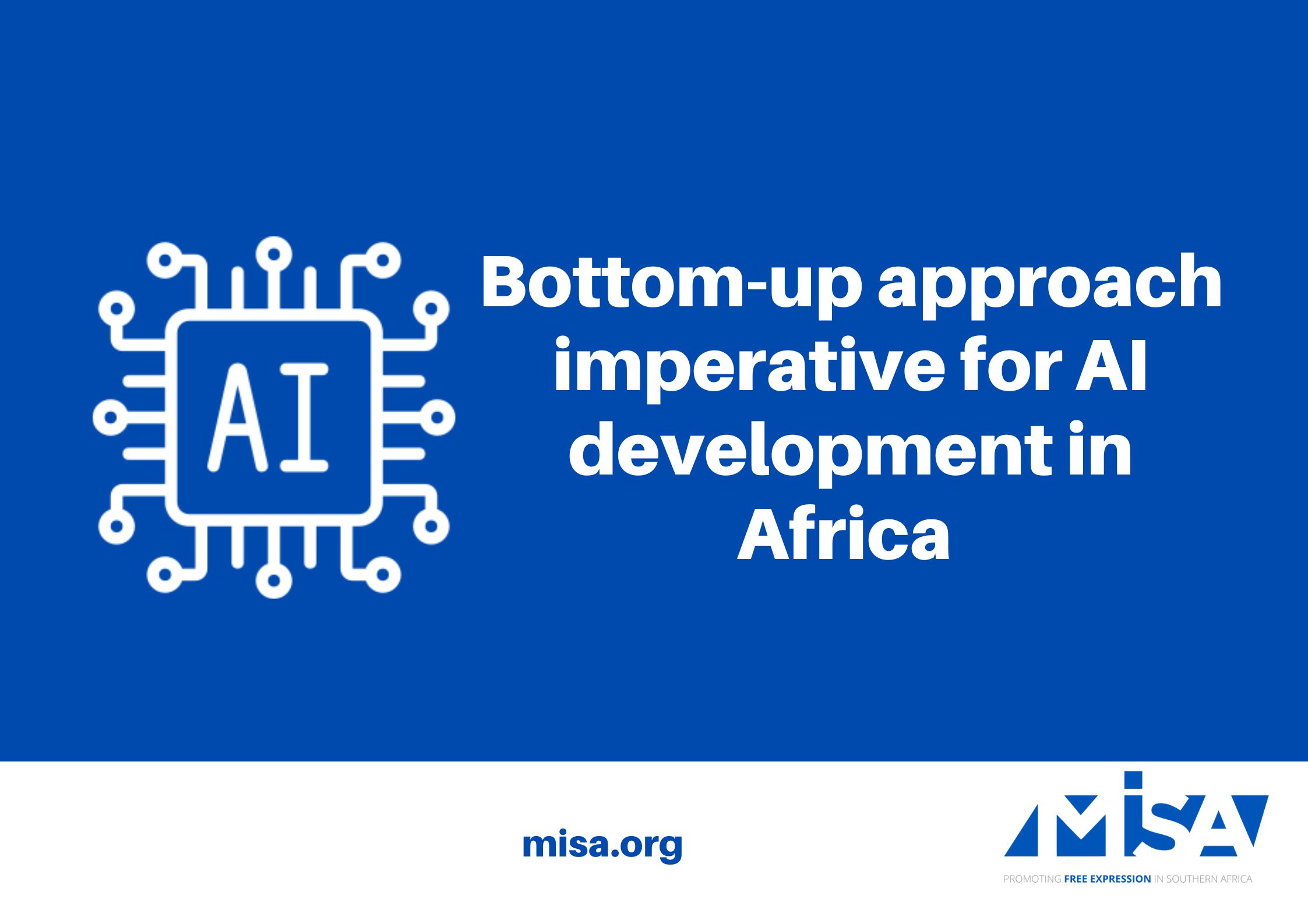 Bottom-up approach imperative for AI development in Africa