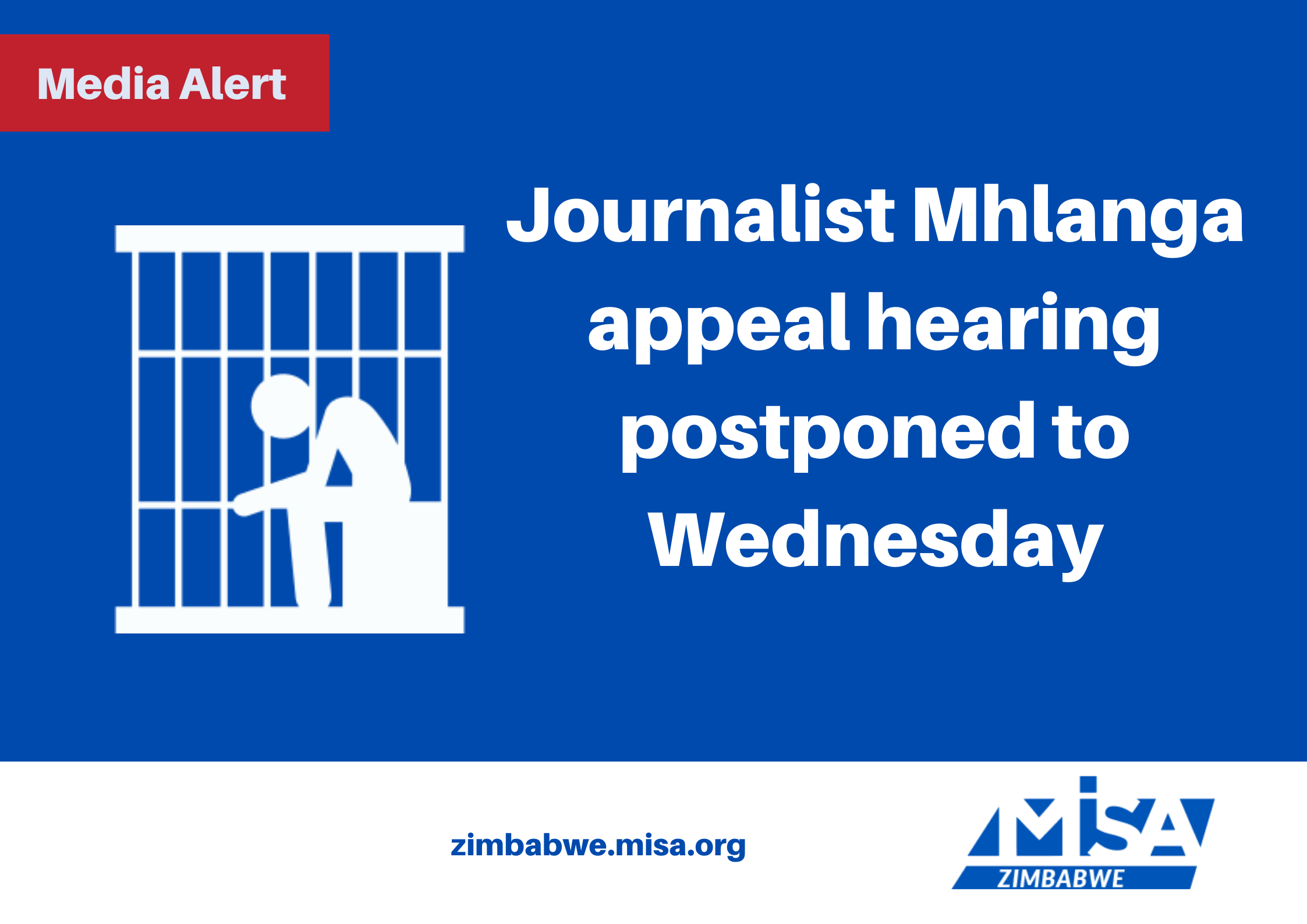 Journalist Mhlanga appeal hearing postponed to Wednesday