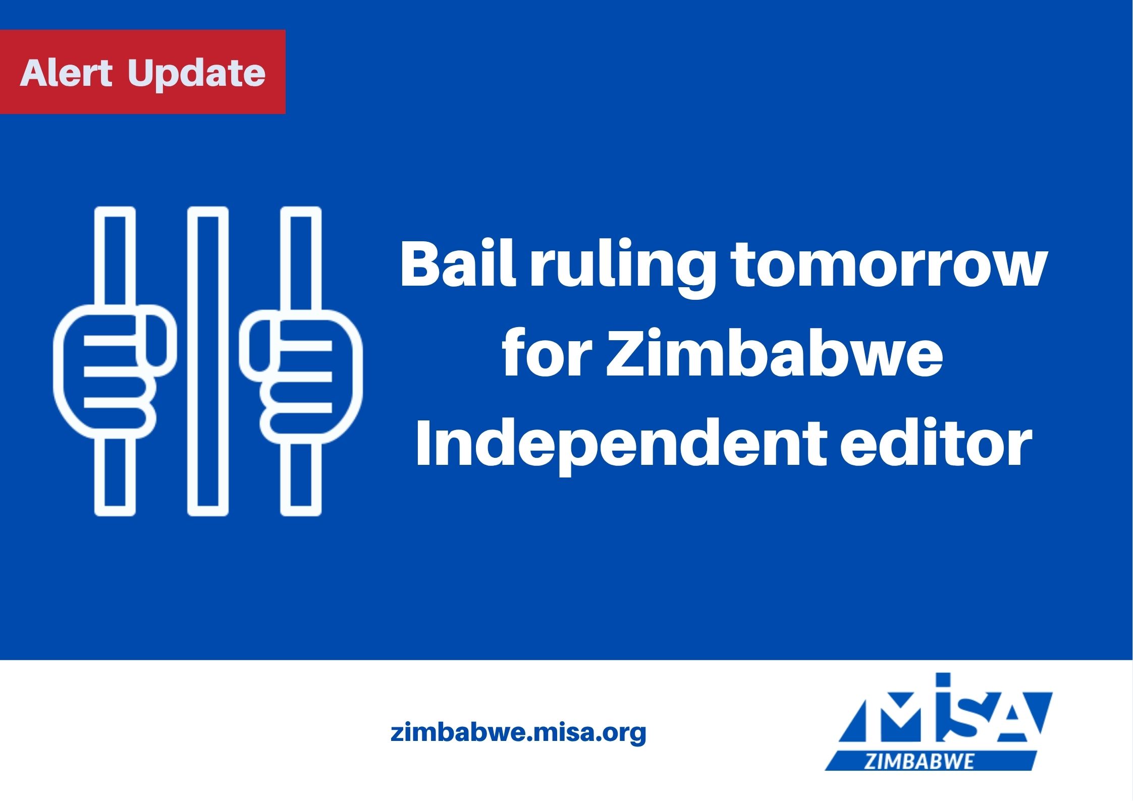 Bail ruling tomorrow for Zimbabwe Independent editor